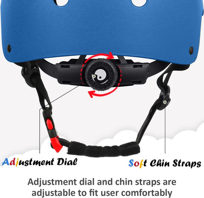 Kids Bike Helmet, Adjustable and Multi-Sport, from Toddler to Youth, 3 Sizes