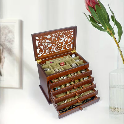 Wooden Jewelry Box for Women – Elegant Jewelry Organizer & Storage Case
