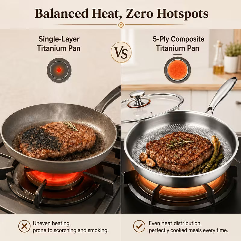 12-Inch Premium Titanium Frying Pan with Lid