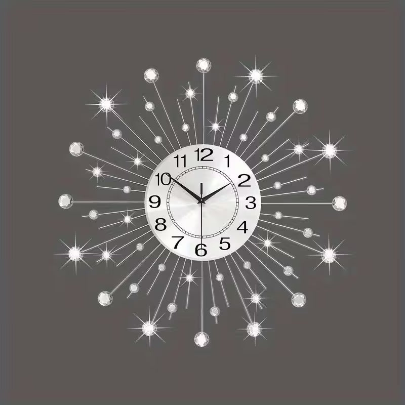 24-Inch Modern Metal Wall Clock – Silent Non-Ticking Decorative Clock
