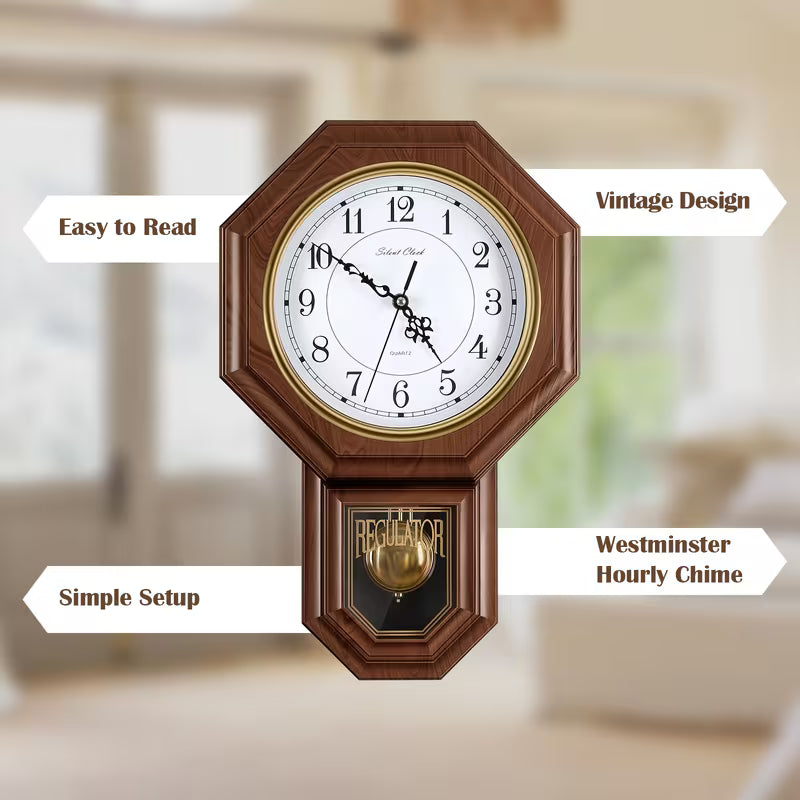 Decorative Pendulum Wall Clock – Classic Musical-Style Home & Office Décor
