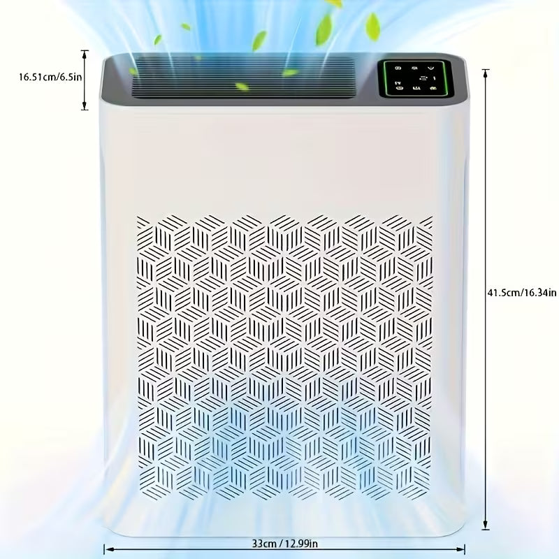 Large-Room HEPA Air Purifier with PM2.5 Display, Air Quality Sensor, Auto Mode & Timer for Home, Bedroom and Office