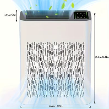 Large-Room HEPA Air Purifier with PM2.5 Display, Air Quality Sensor, Auto Mode & Timer for Home, Bedroom and Office