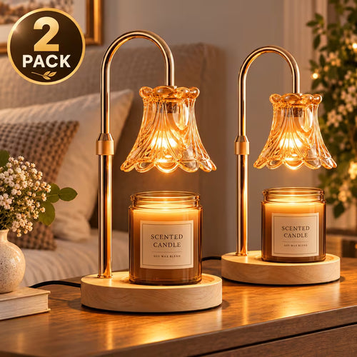 2-Pack Flower Candle Warmer Lamps