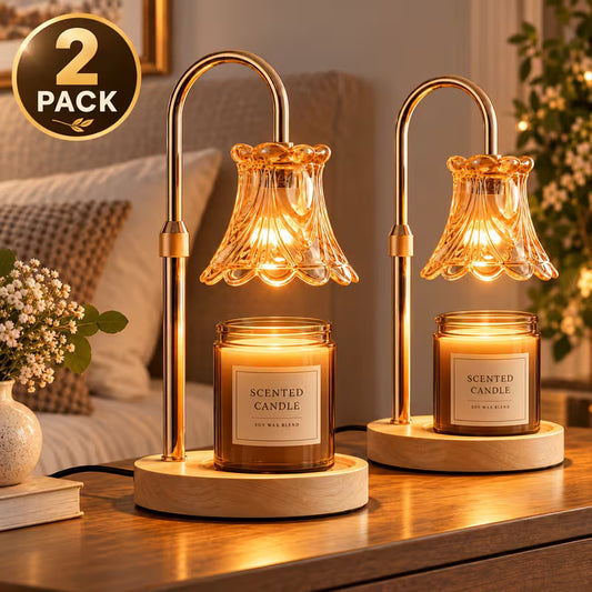 2-Pack Flower Candle Warmer Lamps