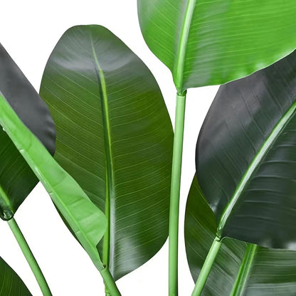 70.87-Inch Artificial Bird of Paradise Plant – Tall Realistic Tropical Tree with Black Pot
