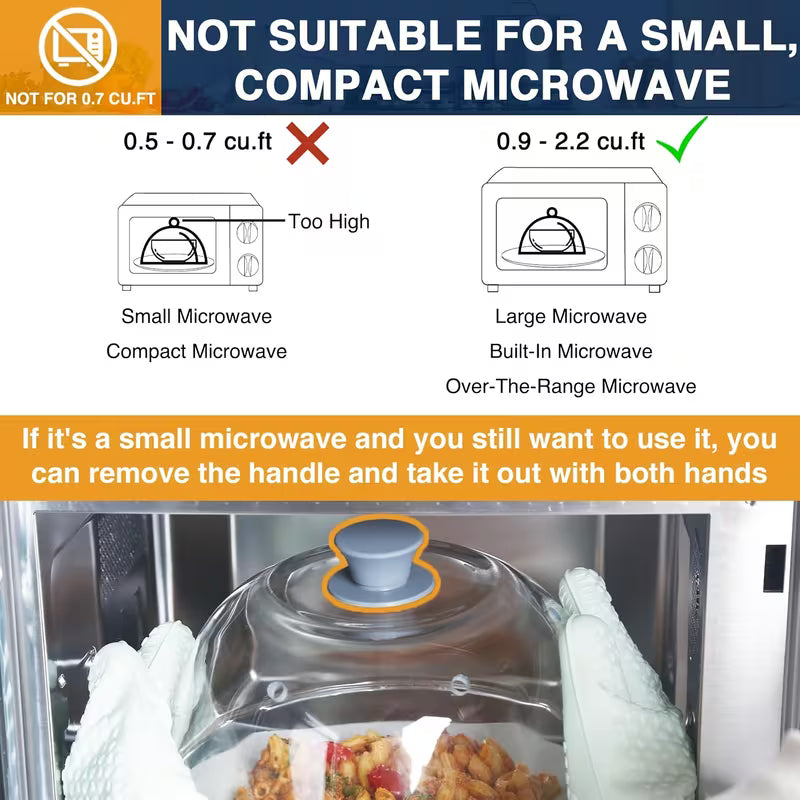 High-Temperature Splash-Proof Glass Microwave Lid