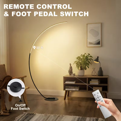65-Inch Arched Floor Lamp with Remote