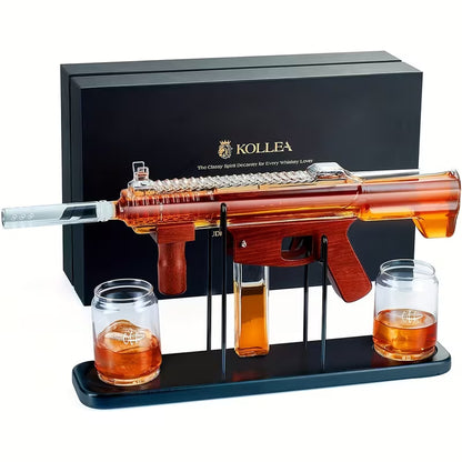 UDP-9 Gun Whiskey Decanter Set with Glasses