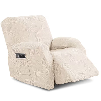 Stretchable Recliner Slipcover with Side Pocket – Soft & Washable 1-Seat Sofa Protector