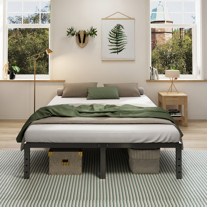 Heavy Duty Metal Bed Frame Platform Mattress Foundation No Box Spring Black