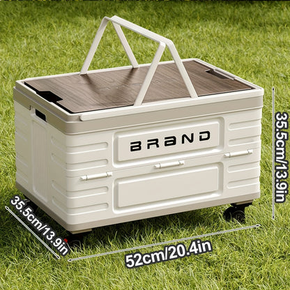 Collapsible Storage Bins Box with Lids And Handle - Portable Plastic Storage