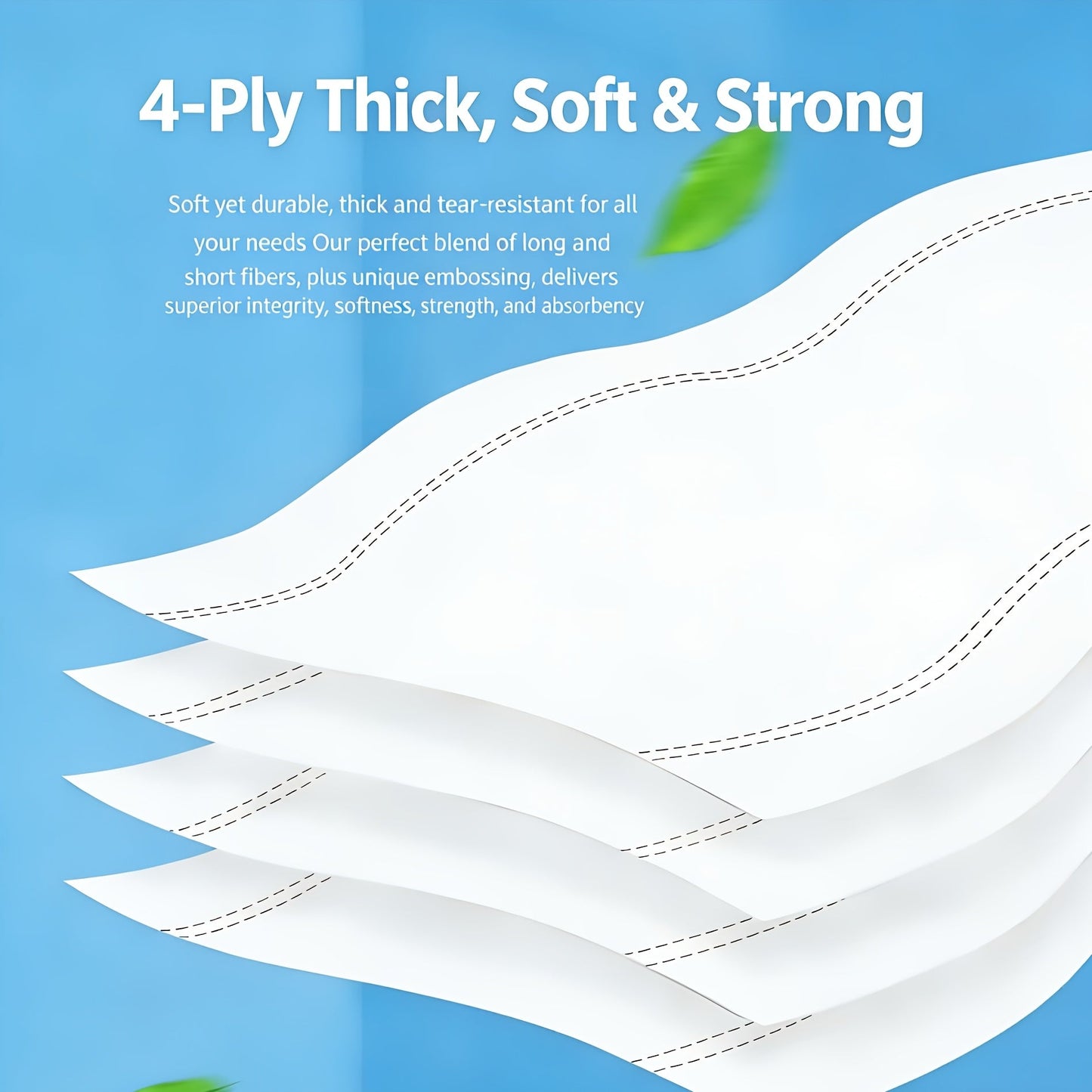 Spring Touch 4-Ply Toilet Paper Ultra Soft Strong Bath Tissue 10/20/30 Rolls Lint-Free
