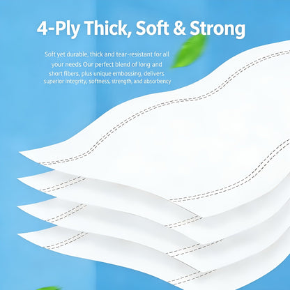 Spring Touch 4-Ply Toilet Paper Ultra Soft Strong Bath Tissue 10/20/30 Rolls Lint-Free