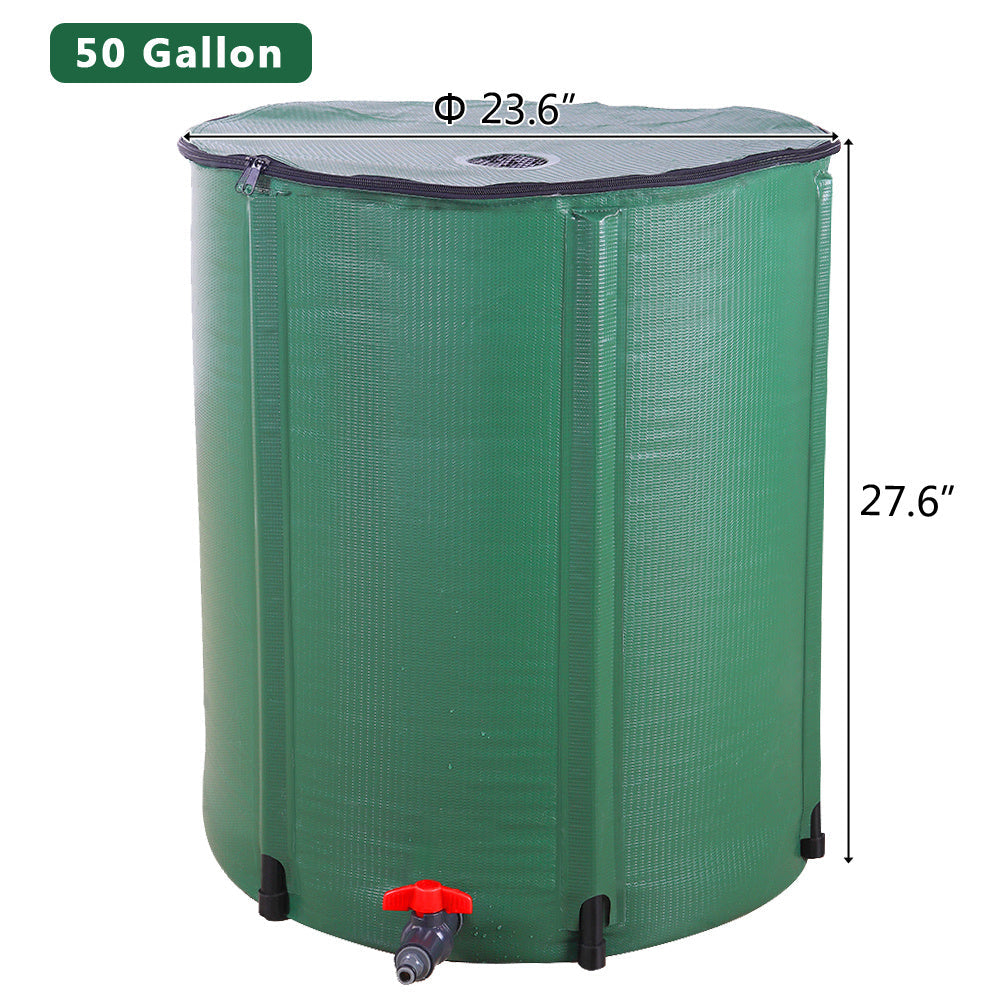 Collapsible Rain Barrel 50 200 Gallon Water Collection Tank Garden Watering