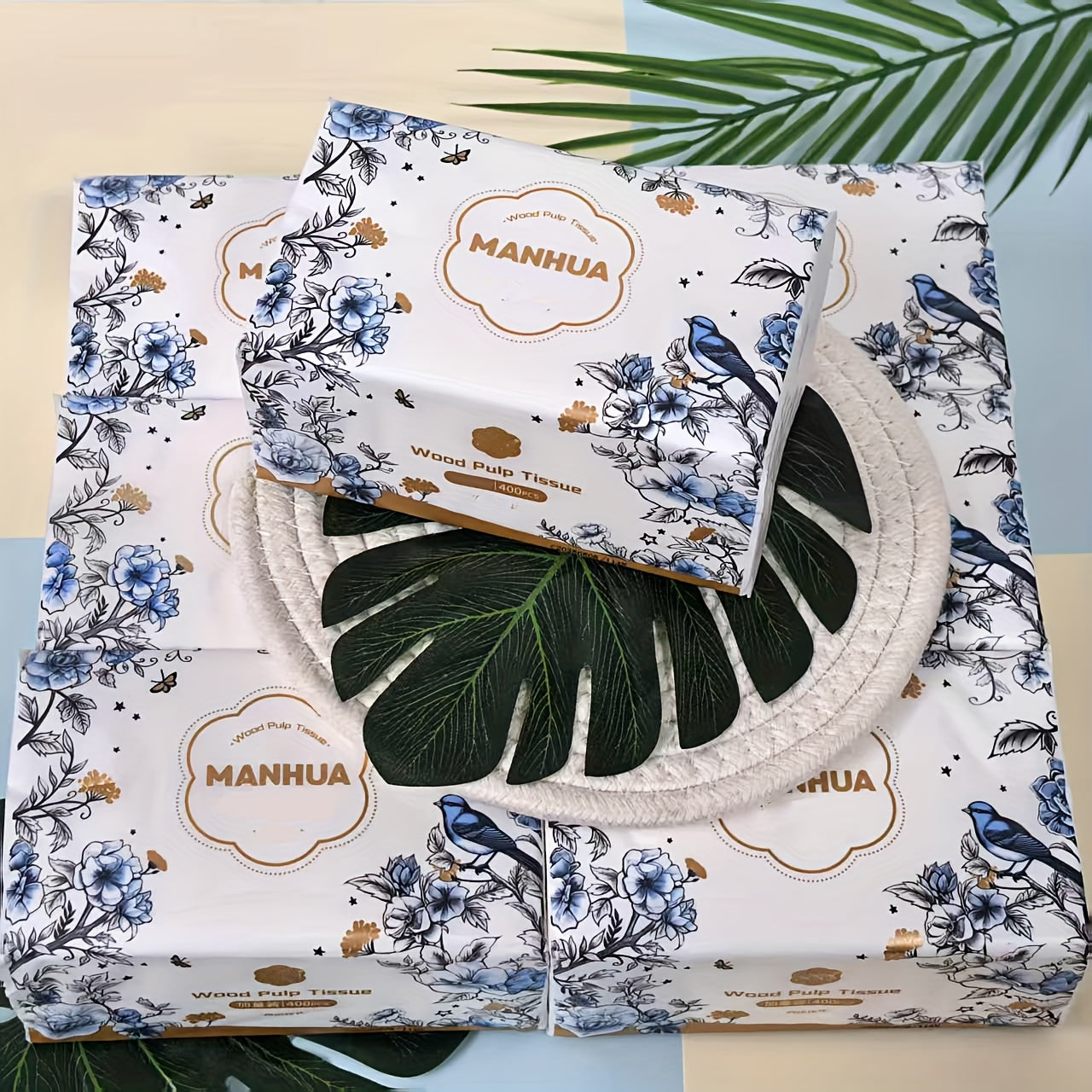 400 Sheets Premium Wood Pulp Tissue Napkins Thick Soft Absorbent Kitchen Bathroom