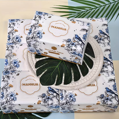 400 Sheets Premium Wood Pulp Tissue Napkins Thick Soft Absorbent Kitchen Bathroom