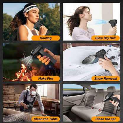 130000RPM Electric Air Duster Cordless Turbo Fan Rechargeable Blower Keyboard Cleaner
