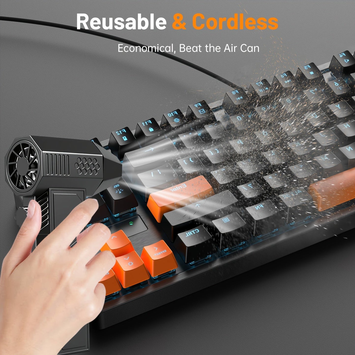 130000RPM Electric Air Duster Cordless Turbo Fan Rechargeable Blower Keyboard Cleaner