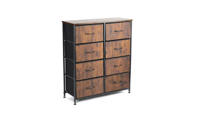 8 Drawer Dresser Storage Organizer Fabric Drawers Chest Bedroom Hallway Unit