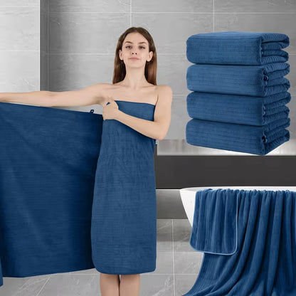 4-Pack Oversized Bath Towels – 35 × 70 Inch Soft Microfiber Bath Sheet Set