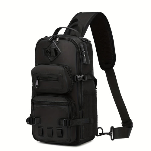 Anti-Theft Sling Bag Men Crossbody Chest Backpack USB Waterproof Travel Bag
