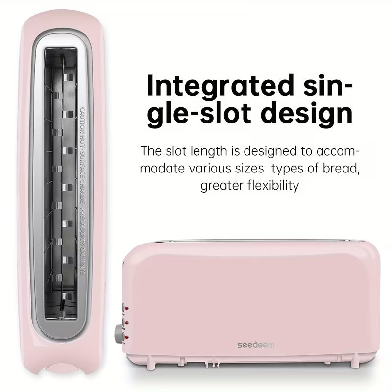 2-Slice Compact Toaster with 6 Browning Settings, Cancel Button & Removable Crumb Tray, 750W White Bread Toaster
