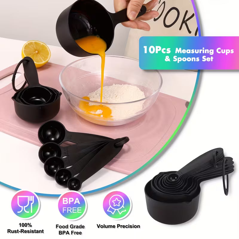 17-Piece Titanium & Silicone Kitchen Utensil Set with Holder – Heat-Resistant Non-Stick Cooking Tools with Stainless Steel Handles