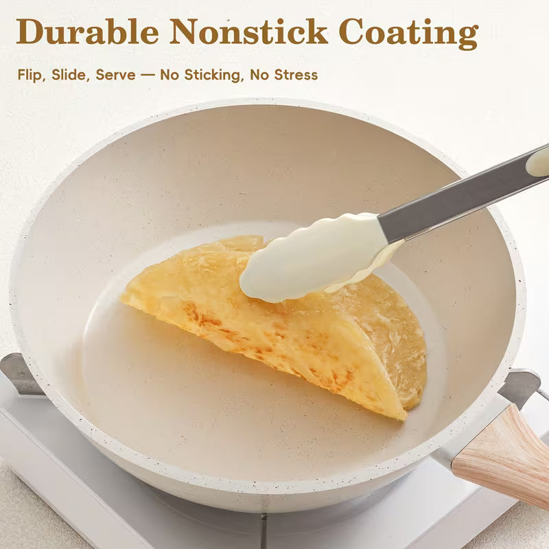 12-Piece Non-Stick Granite Cookware Set – Complete Pots & Pans Set