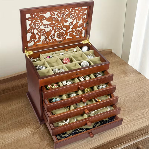 Wooden Jewelry Box for Women – Elegant Jewelry Organizer & Storage Case