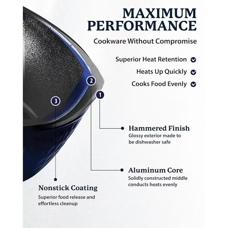 12-Inch Nonstick Frying Pan – Deep Cooking Pan for Induction & All Stovetops