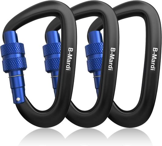 Carabiner Clips Heavy Duty 12Kn (2697 Lbs)-Lightweight Locking Carabiners for Camping, Hiking, Hammock, Dog Leash Harness, Outdoor and Gym Etc, Keychains& Utility
