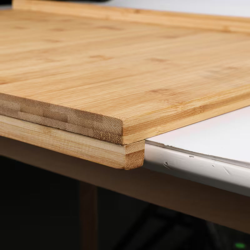 Bamboo Over-the-Sink Cutting Board – Reversible Pastry & Food Prep Board, 21.65 × 15.75 Inches