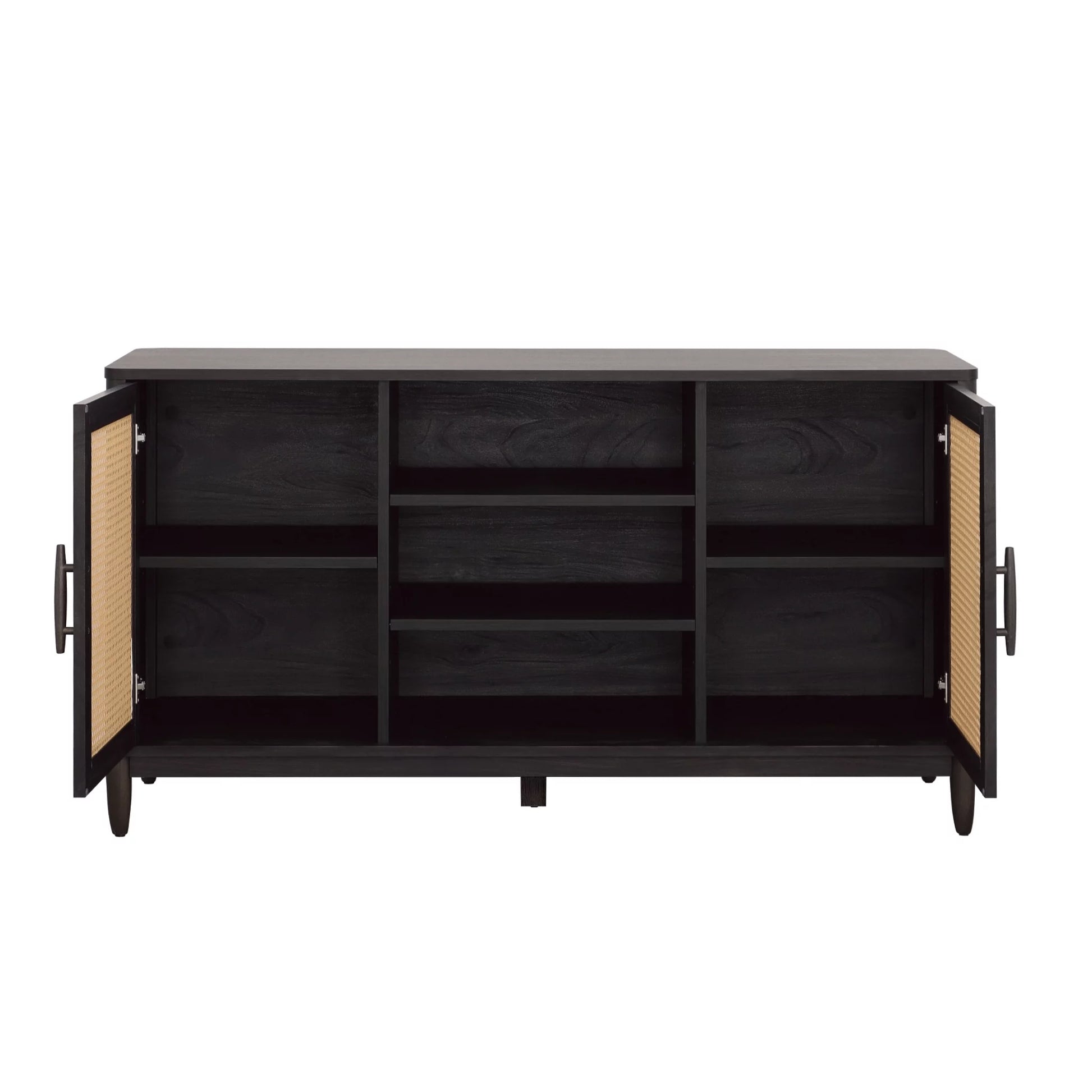 Springwood Cane TV Stand for Tvs up to 65 In, Charcoal