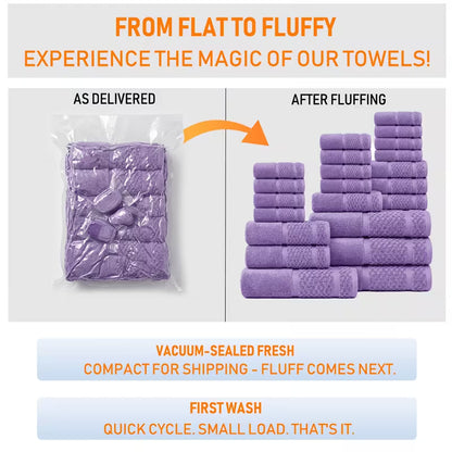 22-Piece Cotton Blend Bathroom Towel Set – Soft, Absorbent Bath, Hand Towels & Washcloths