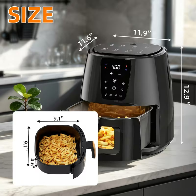 10-Quart Large Air Fryer – 12 Cooking Functions, Digital Controls & Family-Size Design
