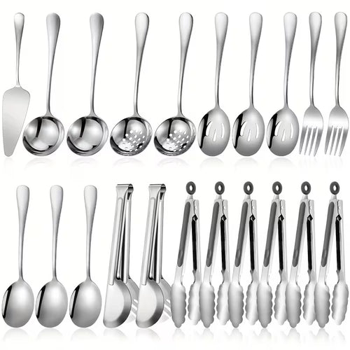 19-Piece Stainless Steel Serving Flatware Set