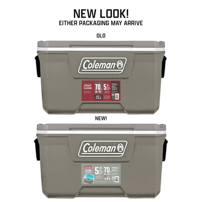 Classic 70 QT Hard-Sided Ice Chest Cooler, Silver Ash