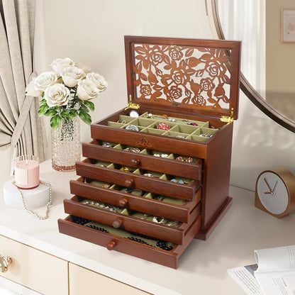 Wooden Jewelry Box for Women – Elegant Jewelry Organizer & Storage Case