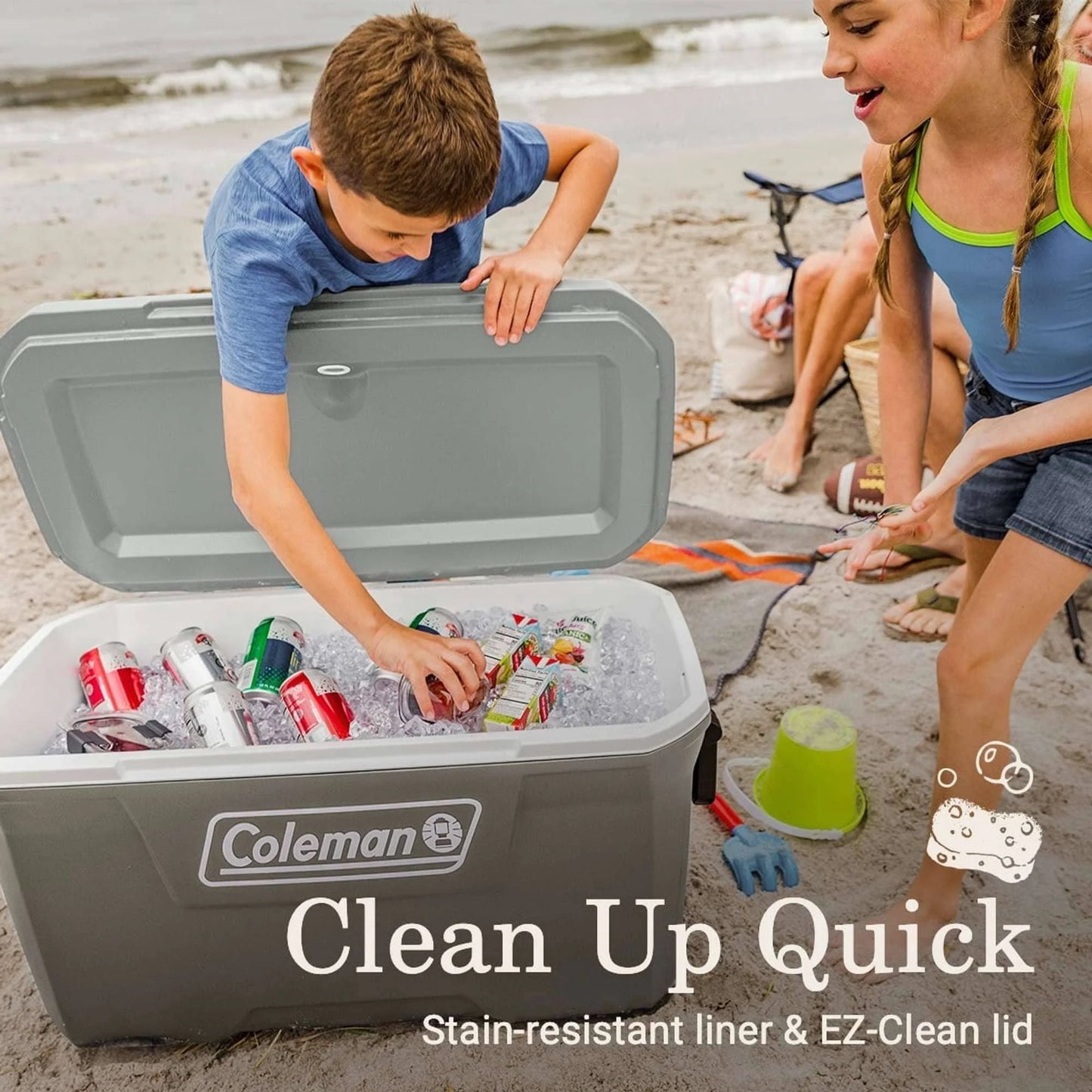 Classic 70 QT Hard-Sided Ice Chest Cooler, Silver Ash