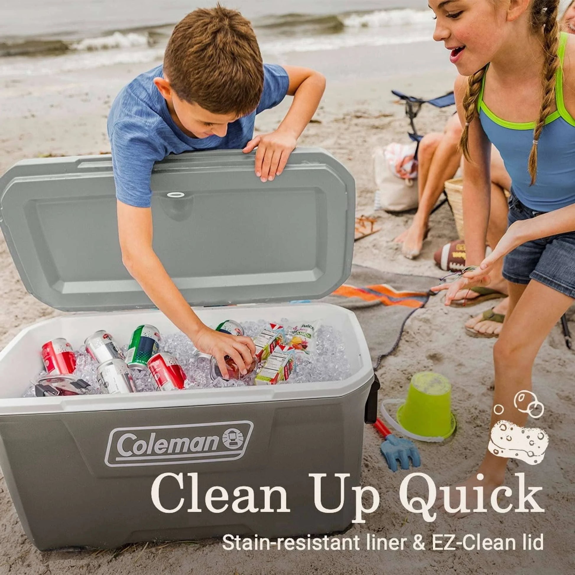 Classic 70 QT Hard-Sided Ice Chest Cooler, Silver Ash