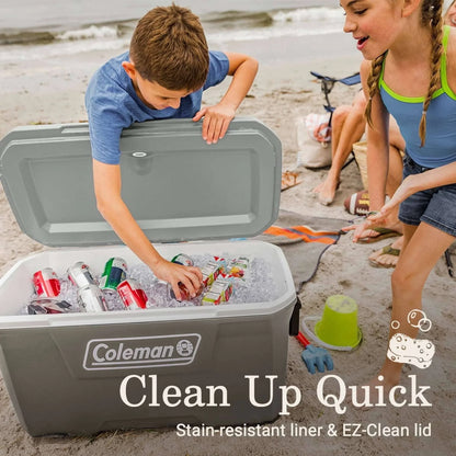 Classic 70 QT Hard-Sided Ice Chest Cooler, Silver Ash