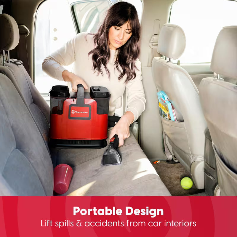Portable Carpet & Upholstery Spot Cleaner – 15KPa Powerful Suction with Versatile Cleaning Tools
