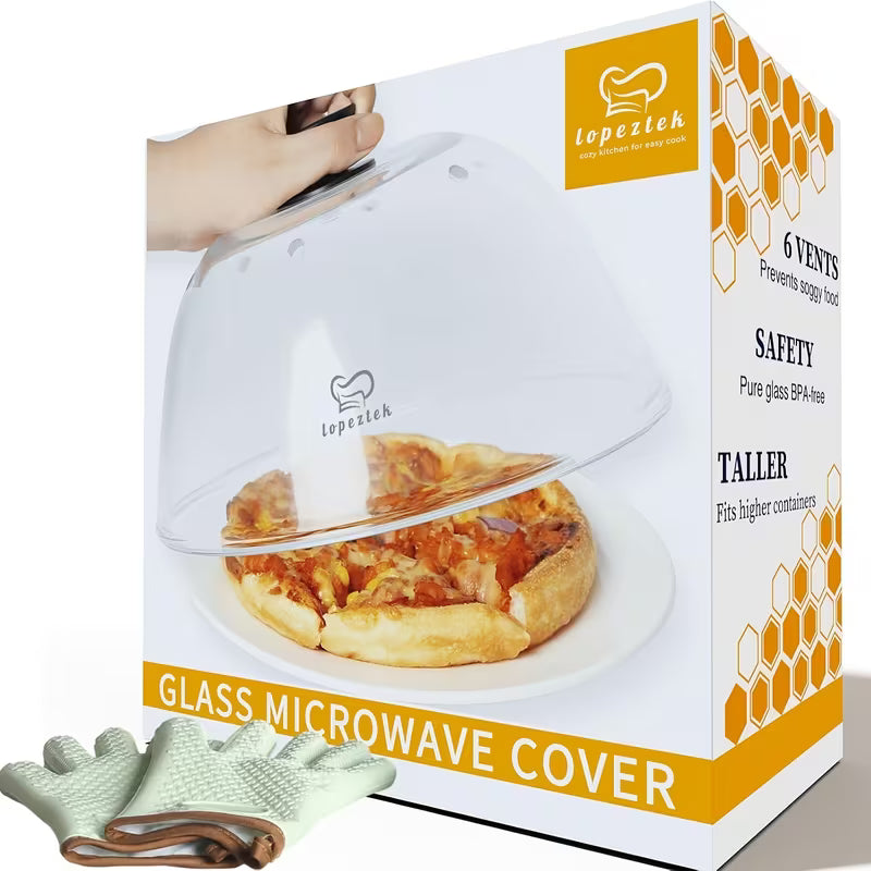 High-Temperature Splash-Proof Glass Microwave Lid