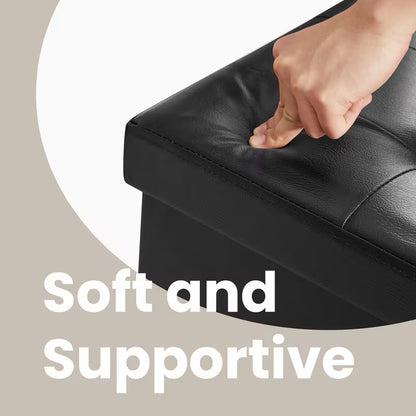 43-Inch Storage Ottoman Bench with Flip-Top Lid