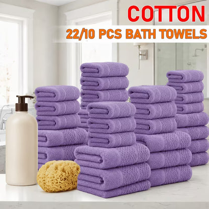 22-Piece Cotton Blend Bathroom Towel Set – Soft, Absorbent Bath, Hand Towels & Washcloths