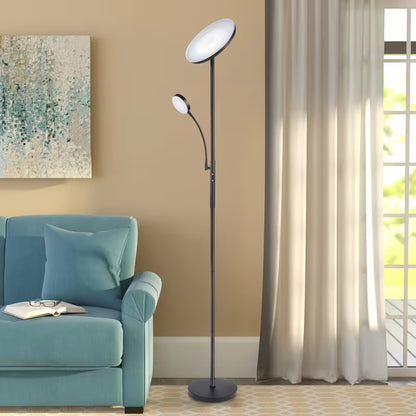 LED Floor Lamp with Reading Light – 27W 2300LM + 7W 350LM, Dimmable Standing Lamp with Remote & Touch Control