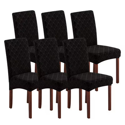 6-Piece Stretchy Jacquard Dining Chair Slipcover Set