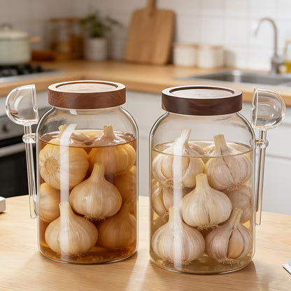 3-Piece 3800ML High Borosilicate Glass Storage Jar Set