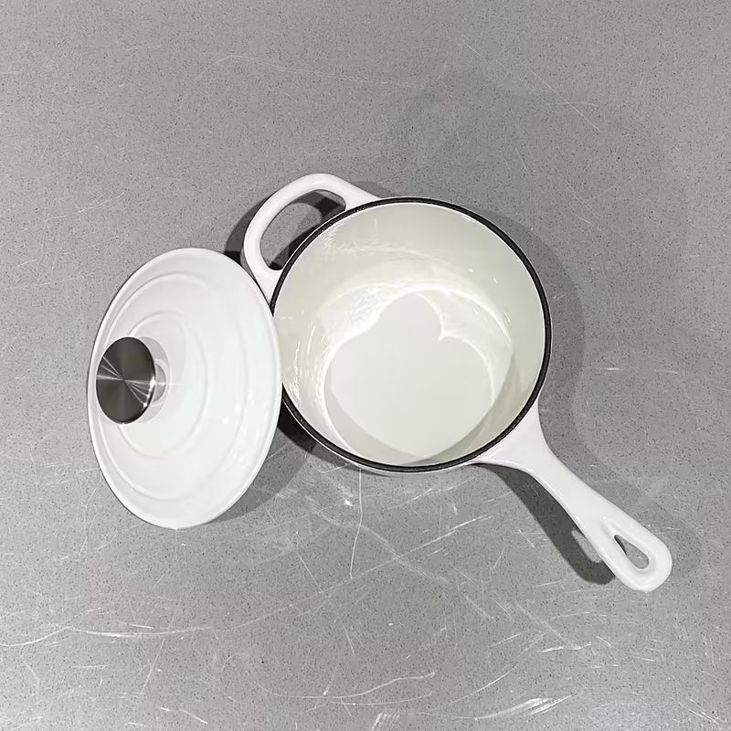 1.75 Qt Enamel Saucepan with Lid